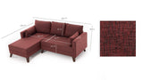 Canapea extensibilă Bella, Colț, Stânga, Diverse culori, 205x140x85 cm - Bordo | SKU: 825BLC1518 | Canapea extensibilă Bella, Colț, Stânga, 205x140x85 cm, varianta Bordo, produs pentru amenajarea locuinței, disponibil online în România la CasaMob