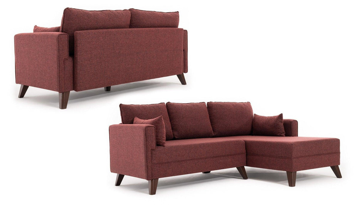 Canapea extensibilă Bella, Colț, Dreapta, Diverse culori, 205x140x85 cm - Bordo | SKU: 825BLC1519 | Canapea extensibilă Bella, Colț, Dreapta, 205x140x85 cm, varianta Bordo, produs pentru amenajarea locuinței, disponibil online în România la CasaMob