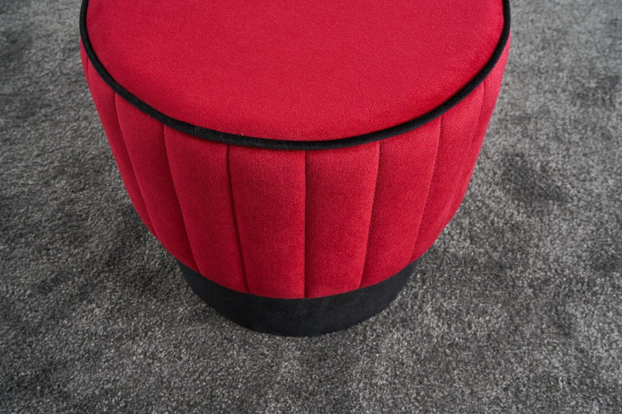 Taburet Rose Puf, Diverse culori, 40x40x40 cm - Roșu | SKU: 825BLC1643 | Taburet Rose Puf, 40x40x40 cm, varianta Roșu, produs pentru amenajarea locuinței, disponibil online în România la CasaMob