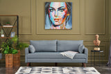 Canapea fixă 3 locuri Bella Soft Üçlü Koltuk, Albastru, 208x81x85 cm