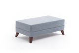 Canapea extensibilă Bella, Colț, Dreapta, Soft Mini, Soft, Albastru, 115x65x43 cm