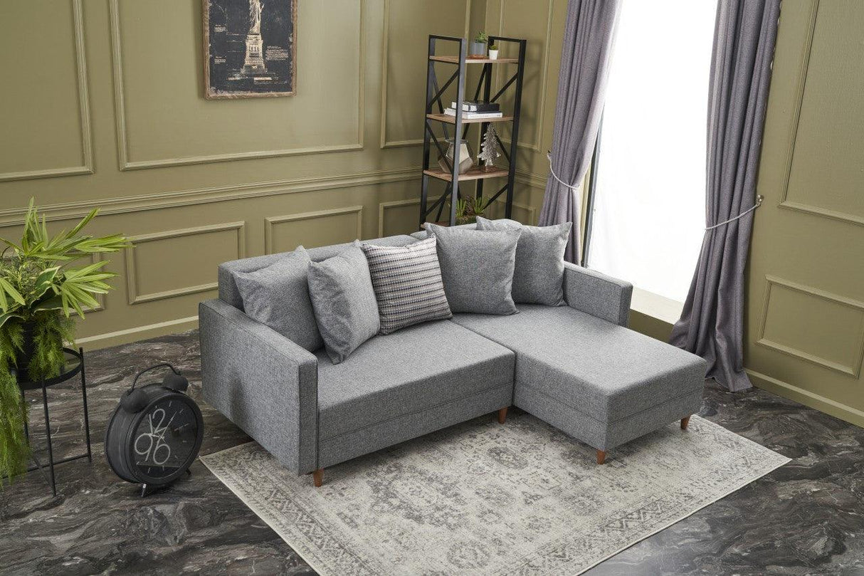 Canapea extensibilă de colț Batss, Dreapta, Diverse culori - Gri deschis | SKU: 825BLC1714 | Canapea extensibilă de colț Batss, Dreapta, varianta Gri deschis, produs pentru amenajarea locuinței, disponibil online în România la CasaMob