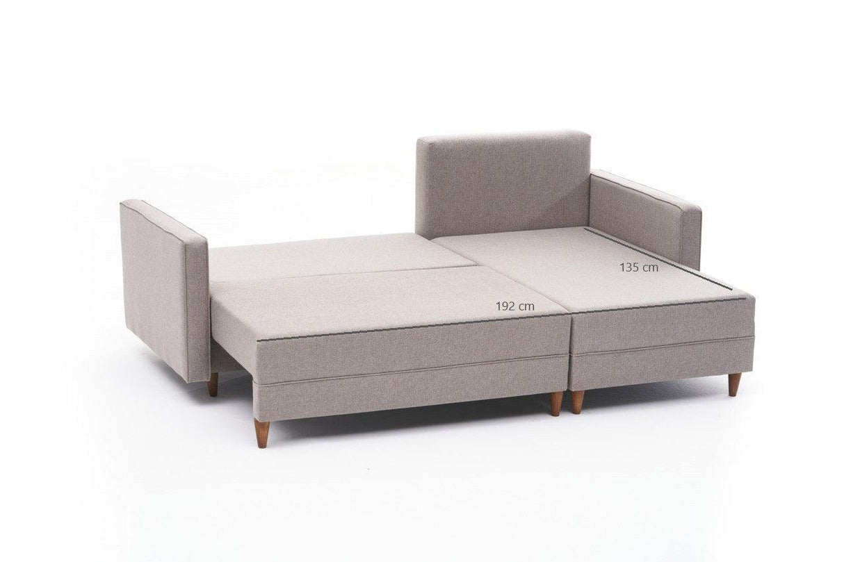 Canapea extensibilă de colț Batss, Dreapta, Diverse culori - Crem | SKU: 825BLC1716 | Canapea extensibilă de colț Batss, Dreapta, varianta Crem, produs pentru amenajarea locuinței, disponibil online în România la CasaMob