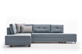 Canapea extensibilă de colț Manama, Stânga, Diverse culori, 280x206x85 cm - Albastru deschis | SKU: 825BLC2542 | Canapea extensibilă de colț Manama, Stânga, 280x206x85 cm, varianta Albastru deschis, produs pentru amenajarea locuinței, disponibil online în România la CasaMob