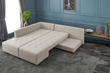 Canapea extensibilă de colț Manama, Stânga, Diverse culori, 280x206x85 cm - Crem | SKU: 825BLC2543 | Canapea extensibilă de colț Manama, Stânga, 280x206x85 cm, varianta Crem, produs pentru amenajarea locuinței, disponibil online în România la CasaMob