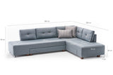Canapea extensibilă de colț Manama, Dreapta, Diverse culori, 280x206x85 cm - Albastru deschis | SKU: 825BLC2545 | Canapea extensibilă de colț Manama, Dreapta, 280x206x85 cm, varianta Albastru deschis, produs pentru amenajarea locuinței, disponibil online în România la CasaMob