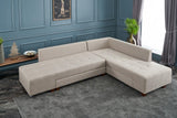 Canapea extensibilă de colț Manama, Dreapta, Diverse culori, 280x206x85 cm - Crem | SKU: 825BLC2546 | Canapea extensibilă de colț Manama, Dreapta, 280x206x85 cm, varianta Crem, produs pentru amenajarea locuinței, disponibil online în România la CasaMob
