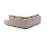 Canapea extensibilă de colț Manama, Dreapta, Diverse culori, 280x206x85 cm - Crem | SKU: 825BLC2546 | Canapea extensibilă de colț Manama, Dreapta, 280x206x85 cm, varianta Crem, produs pentru amenajarea locuinței, disponibil online în România la CasaMob