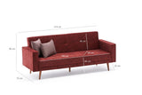 Canapea extensibilă Dublin, 3 locuri, Diverse culori, 214x75x90 cm - Roșu | SKU: 825BLC2554 | Canapea extensibilă Dublin, 3 locuri, 214x75x90 cm, varianta Roșu, produs pentru amenajarea locuinței, disponibil online în România la CasaMob