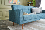 Canapea extensibilă Dublin, 3 locuri, Diverse culori, 214x75x90 cm - Turcoaz | SKU: 825BLC2555 | Canapea extensibilă Dublin, 3 locuri, 214x75x90 cm, varianta Turcoaz, produs pentru amenajarea locuinței, disponibil online în România la CasaMob