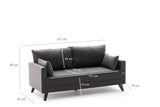 Canapea fixă 2 locuri Bella For 2 Pr, Diverse culori, 177x81x85 cm - Antracit | SKU: 825BLC2573 | Canapea fixă 2 locuri Bella For 2 Pr, 177x81x85 cm, varianta Antracit, produs pentru amenajarea locuinței, disponibil online în România la CasaMob