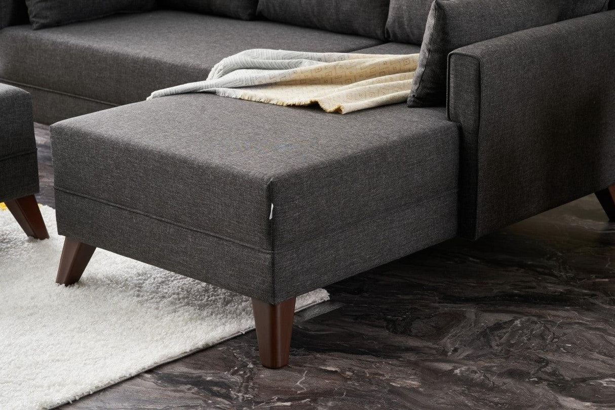 Canapea extensibilă Bella, Colț, Dreapta, Mini, Diverse culori, 205x81x85 cm - Antracit | SKU: 825BLC2578 | Canapea extensibilă Bella, Colț, Dreapta, Mini, 205x81x85 cm, varianta Antracit, produs pentru amenajarea locuinței, disponibil online în România la CasaMob