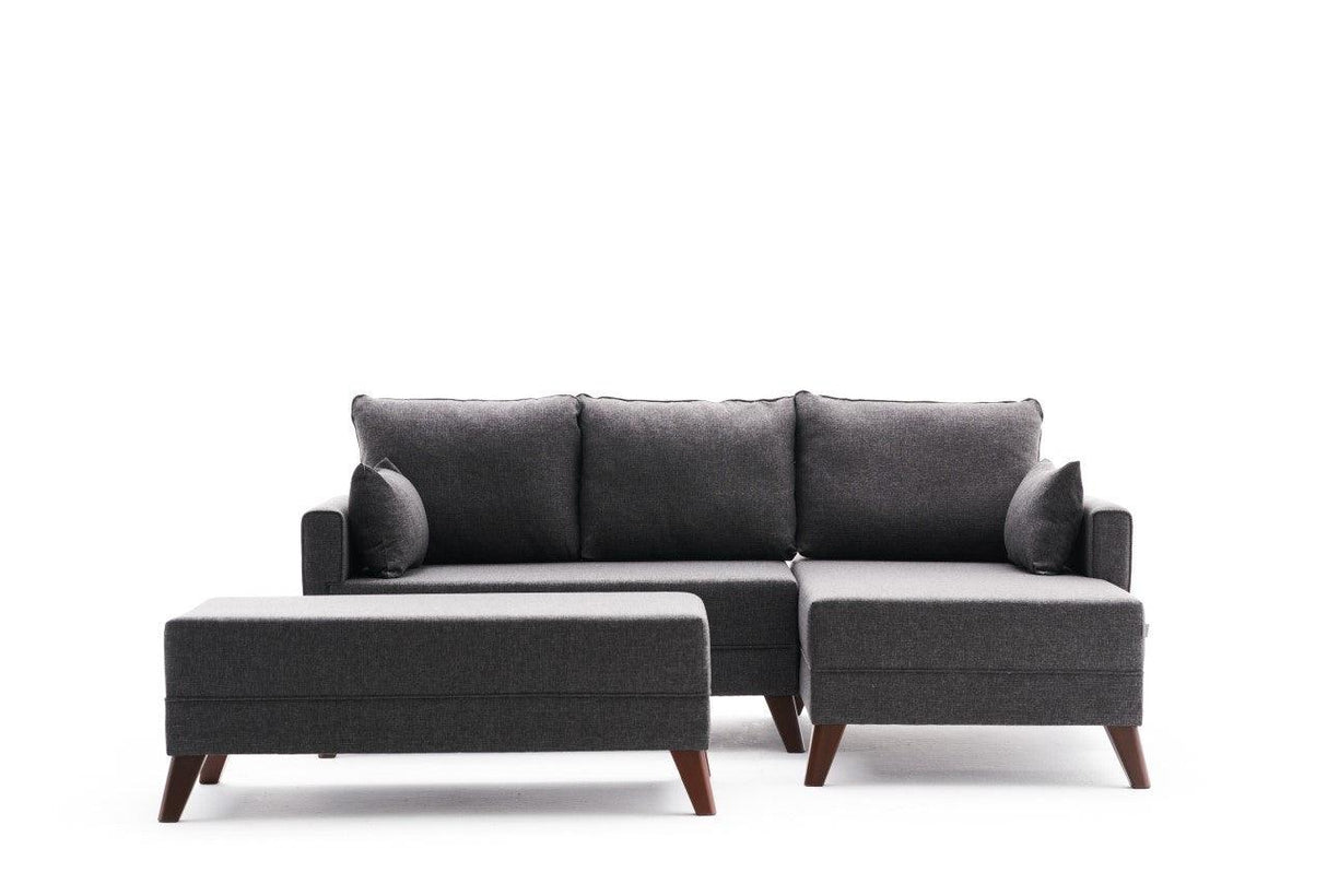 Canapea extensibilă Bella, Colț, Dreapta, Mini, Diverse culori, 205x81x85 cm - Antracit | SKU: 825BLC2578 | Canapea extensibilă Bella, Colț, Dreapta, Mini, 205x81x85 cm, varianta Antracit, produs pentru amenajarea locuinței, disponibil online în România la CasaMob