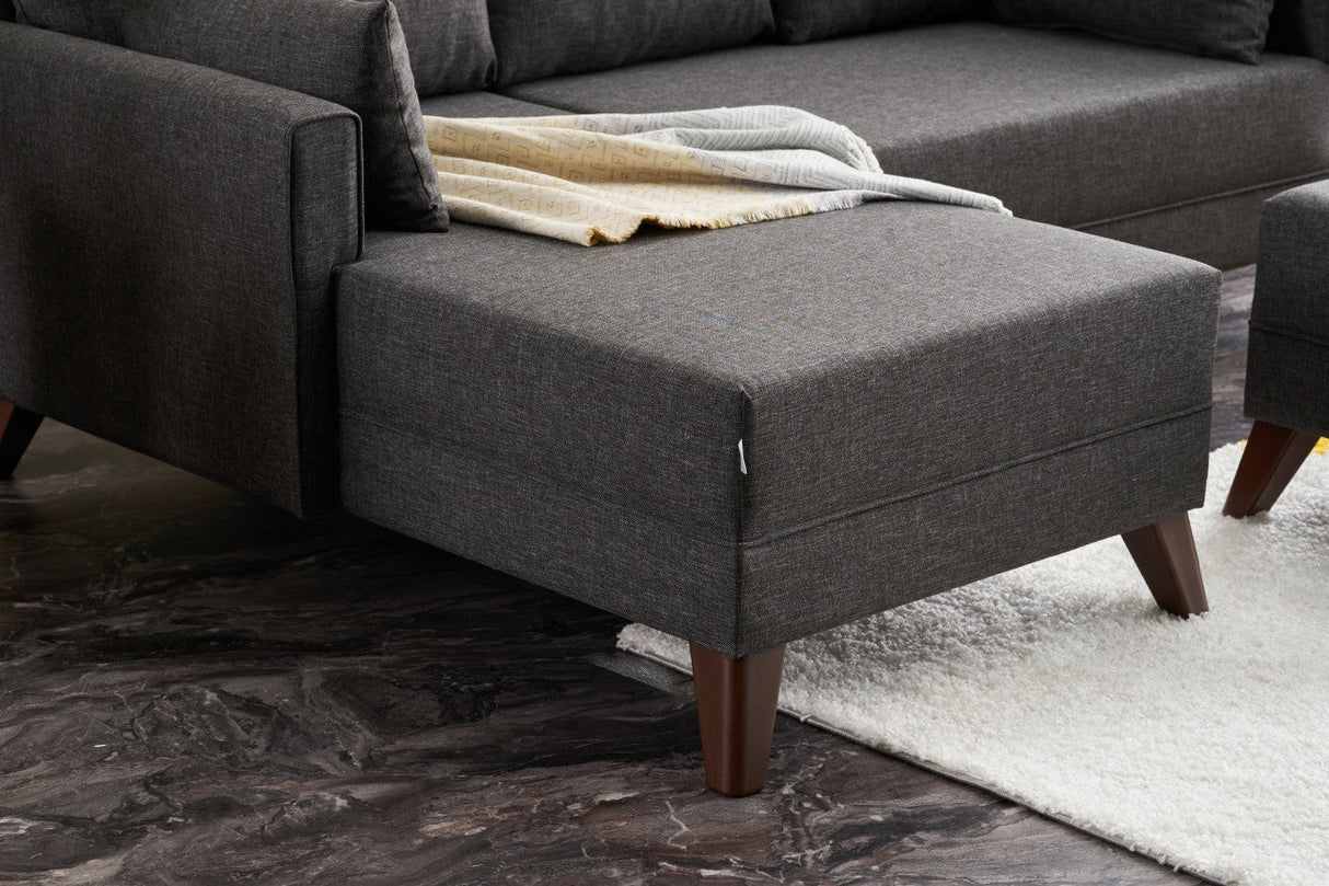 Canapea extensibilă Bella, Colț, Stânga, Mini, Diverse culori, 205x81x85 cm - Antracit | SKU: 825BLC2579 | Canapea extensibilă Bella, Colț, Stânga, Mini, 205x81x85 cm, varianta Antracit, produs pentru amenajarea locuinței, disponibil online în România la CasaMob