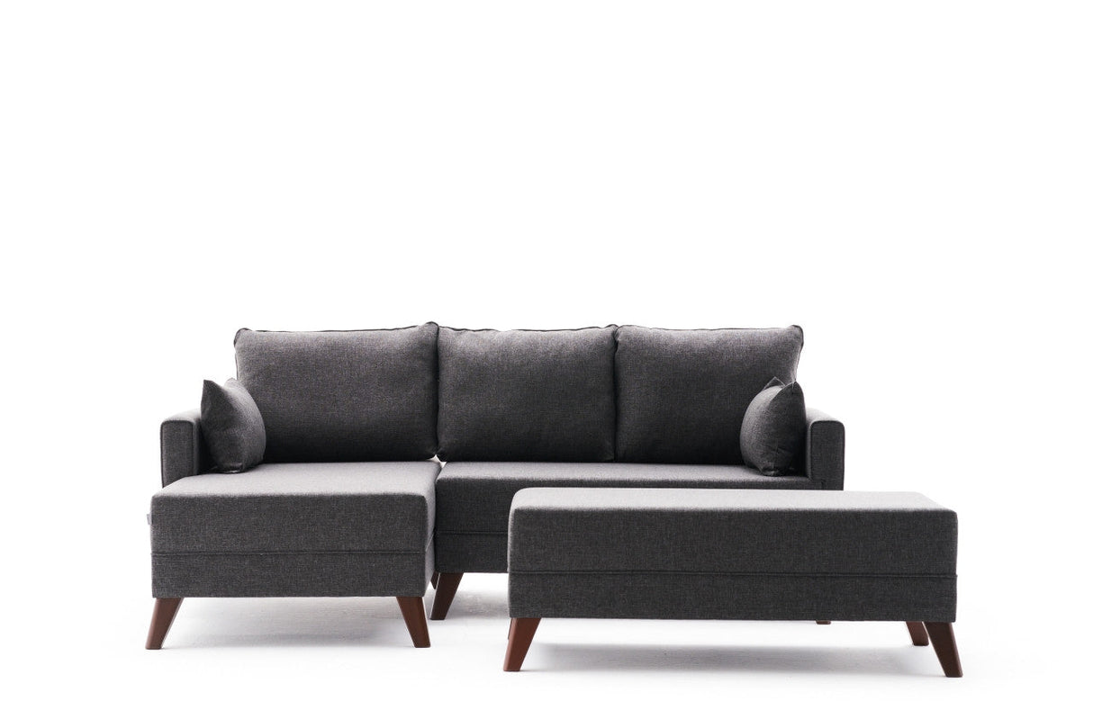 Canapea extensibilă Bella, Colț, Stânga, Mini, Diverse culori, 205x81x85 cm - Antracit | SKU: 825BLC2579 | Canapea extensibilă Bella, Colț, Stânga, Mini, 205x81x85 cm, varianta Antracit, produs pentru amenajarea locuinței, disponibil online în România la CasaMob