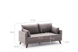 Canapea fixă 2 locuri Bella For 2 Pr, Diverse culori, 177x81x85 cm - Maro | SKU: 825BLC2581 | Canapea fixă 2 locuri Bella For 2 Pr, 177x81x85 cm, varianta Maro, produs pentru amenajarea locuinței, disponibil online în România la CasaMob