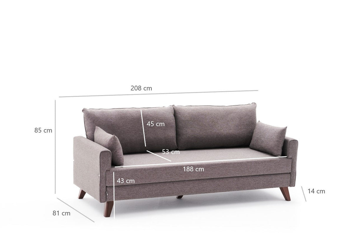 Canapea extensibilă Bella, 3 locuri, Diverse culori, 208x81x85 cm - Maro | SKU: 825BLC2583 | Canapea extensibilă Bella, 3 locuri, 208x81x85 cm, varianta Maro, produs pentru amenajarea locuinței, disponibil online în România la CasaMob