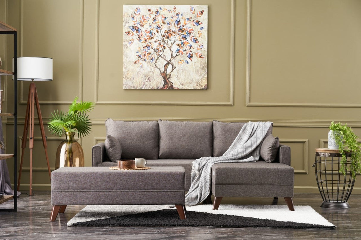 Canapea extensibilă Bella, Colț, Dreapta, Mini, Diverse culori, 205x81x85 cm - Maro | SKU: 825BLC2586 | Canapea extensibilă Bella, Colț, Dreapta, Mini, 205x81x85 cm, varianta Maro, produs pentru amenajarea locuinței, disponibil online în România la CasaMob