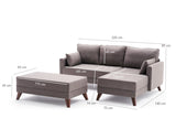 Canapea extensibilă Bella, Colț, Dreapta, Mini, Diverse culori, 205x81x85 cm - Maro | SKU: 825BLC2586 | Canapea extensibilă Bella, Colț, Dreapta, Mini, 205x81x85 cm, varianta Maro, produs pentru amenajarea locuinței, disponibil online în România la CasaMob