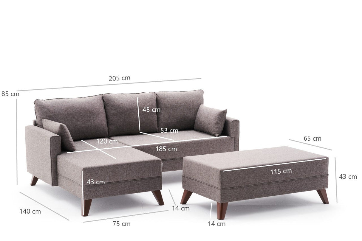 Canapea extensibilă Bella, Colț, Stânga, Mini, Diverse culori, 205x81x85 cm - Maro | SKU: 825BLC2587 | Canapea extensibilă Bella, Colț, Stânga, Mini, 205x81x85 cm, varianta Maro, produs pentru amenajarea locuinței, disponibil online în România la CasaMob