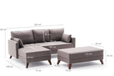 Canapea extensibilă Bella, Colț, Stânga, Mini, Diverse culori, 205x81x85 cm - Maro | SKU: 825BLC2587 | Canapea extensibilă Bella, Colț, Stânga, Mini, 205x81x85 cm, varianta Maro, produs pentru amenajarea locuinței, disponibil online în România la CasaMob