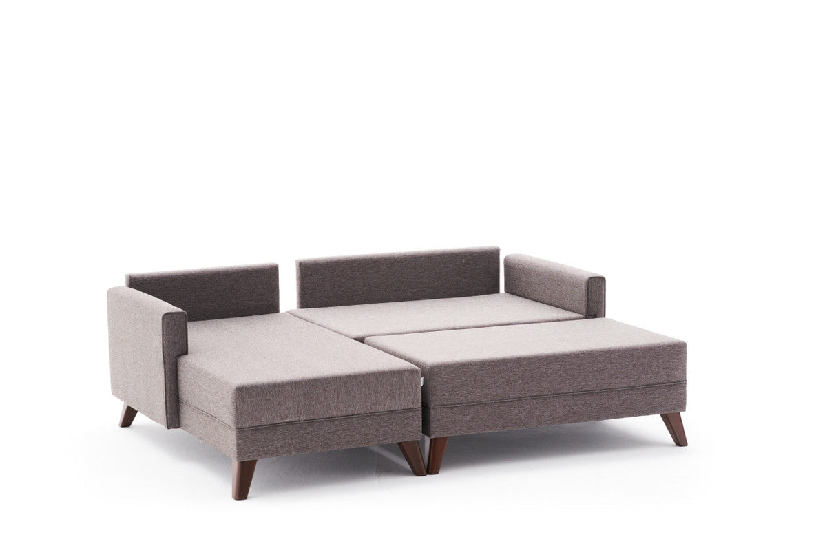 Canapea extensibilă Bella, Colț, Stânga, Mini, Diverse culori, 205x81x85 cm - Maro | SKU: 825BLC2587 | Canapea extensibilă Bella, Colț, Stânga, Mini, 205x81x85 cm, varianta Maro, produs pentru amenajarea locuinței, disponibil online în România la CasaMob