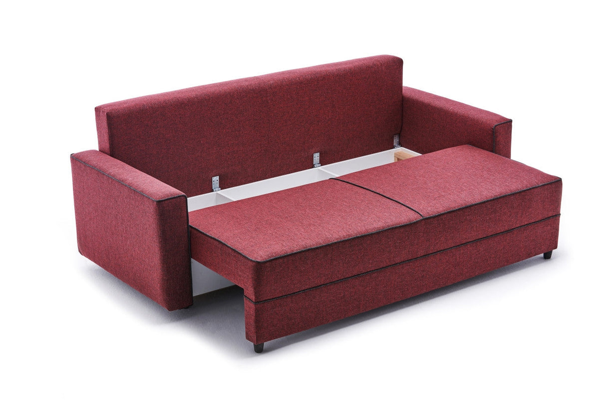 Canapea extensibilă Ece, 3 locuri, Diverse culori, 215x90x88 cm - Bordo | SKU: 825BLC2590 | Canapea extensibilă Ece, 3 locuri, 215x90x88 cm, varianta Bordo, produs pentru amenajarea locuinței, disponibil online în România la CasaMob