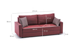 Canapea extensibilă Ece, 3 locuri, Diverse culori, 215x90x88 cm - Bordo | SKU: 825BLC2590 | Canapea extensibilă Ece, 3 locuri, 215x90x88 cm, varianta Bordo, produs pentru amenajarea locuinței, disponibil online în România la CasaMob
