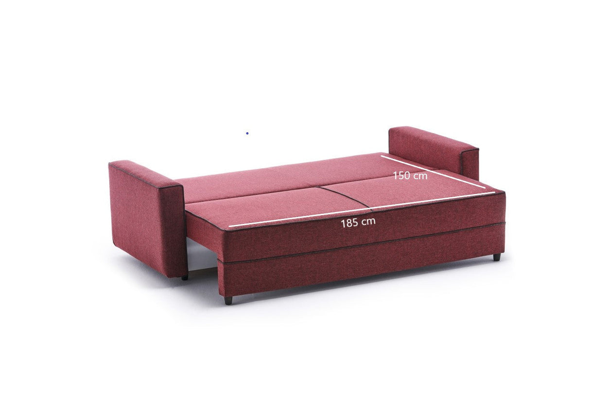 Canapea extensibilă Ece, 3 locuri, Diverse culori, 215x90x88 cm - Bordo | SKU: 825BLC2590 | Canapea extensibilă Ece, 3 locuri, 215x90x88 cm, varianta Bordo, produs pentru amenajarea locuinței, disponibil online în România la CasaMob