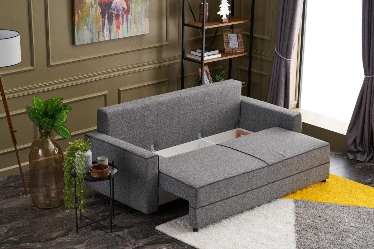 Crem | SKU: 825BLC2591 | Canapea extensibilă Ece, 3 locuri, 215x90x88 cm, varianta Crem, produs pentru amenajarea locuinței, disponibil online în România la CasaMob