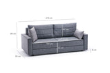 Canapea extensibilă Ece, 3 locuri, Diverse culori, 215x90x88 cm - Crem | SKU: 825BLC2591 | Canapea extensibilă Ece, 3 locuri, 215x90x88 cm, varianta Crem, produs pentru amenajarea locuinței, disponibil online în România la CasaMob