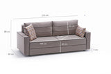Canapea extensibilă Ece, 3 locuri, Diverse culori, 215x90x88 cm - Crem | SKU: 825BLC2591 | Canapea extensibilă Ece, 3 locuri, 215x90x88 cm, varianta Crem, produs pentru amenajarea locuinței, disponibil online în România la CasaMob