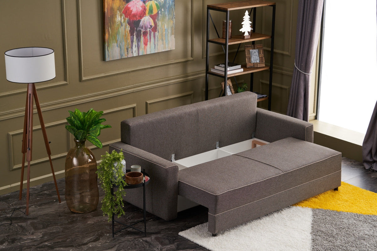 Maro | SKU: 825BLC2592 | Canapea extensibilă Ece, 3 locuri, 215x90x88 cm, varianta Maro, produs pentru amenajarea locuinței, disponibil online în România la CasaMob