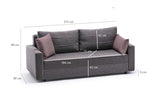 Canapea extensibilă Ece, 3 locuri, Diverse culori, 215x90x88 cm - Maro | SKU: 825BLC2592 | Canapea extensibilă Ece, 3 locuri, 215x90x88 cm, varianta Maro, produs pentru amenajarea locuinței, disponibil online în România la CasaMob