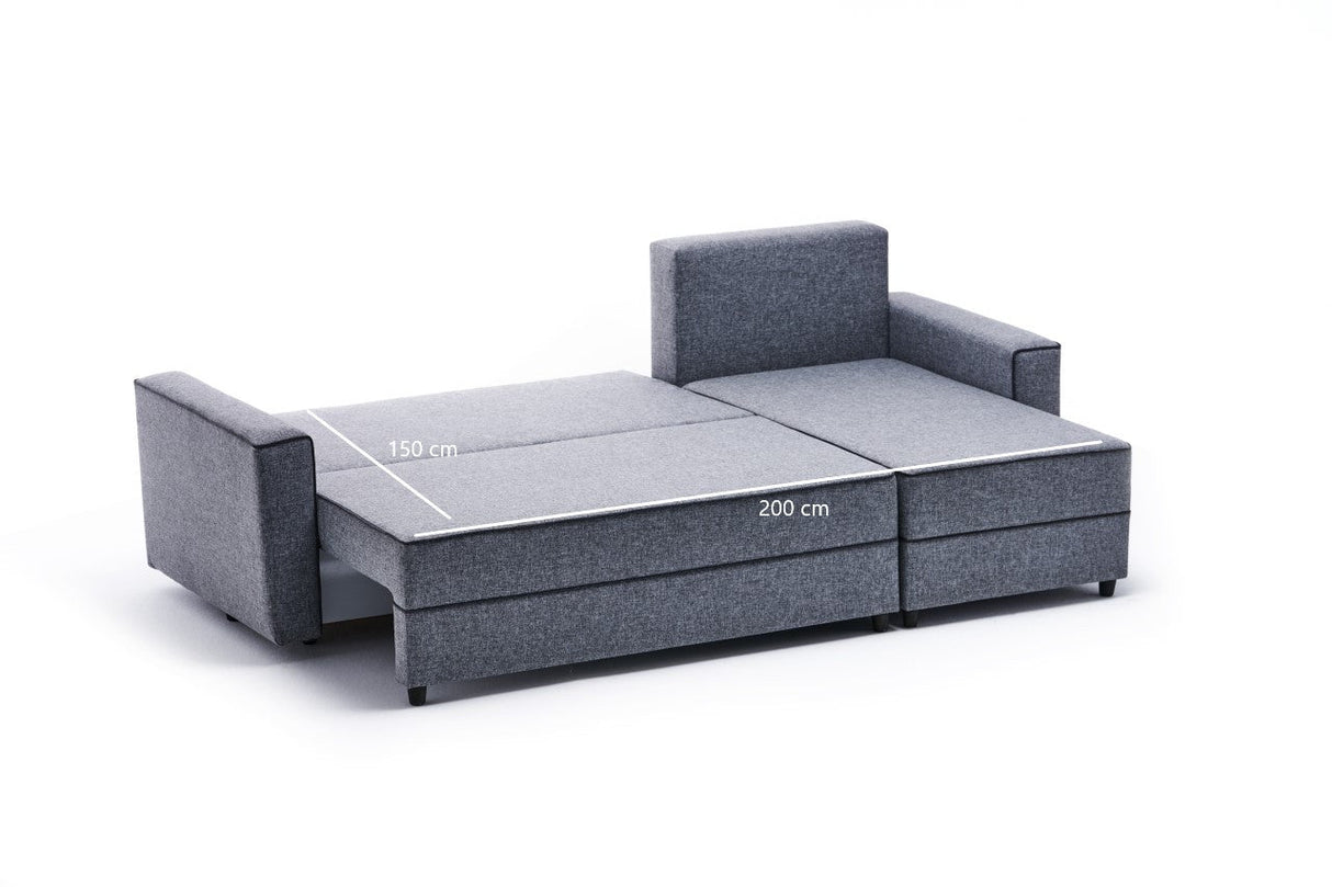 Canapea extensibilă Ece, Colț, Dreapta, Diverse culori, 242x90x88 cm - Gri închis | SKU: 825BLC2593 | Canapea extensibilă Ece, Colț, Dreapta, 242x90x88 cm, varianta Gri închis, produs pentru amenajarea locuinței, disponibil online în România la CasaMob