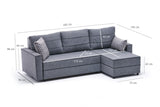 Canapea extensibilă Ece, Colț, Dreapta, Diverse culori, 242x90x88 cm - Gri închis | SKU: 825BLC2593 | Canapea extensibilă Ece, Colț, Dreapta, 242x90x88 cm, varianta Gri închis, produs pentru amenajarea locuinței, disponibil online în România la CasaMob