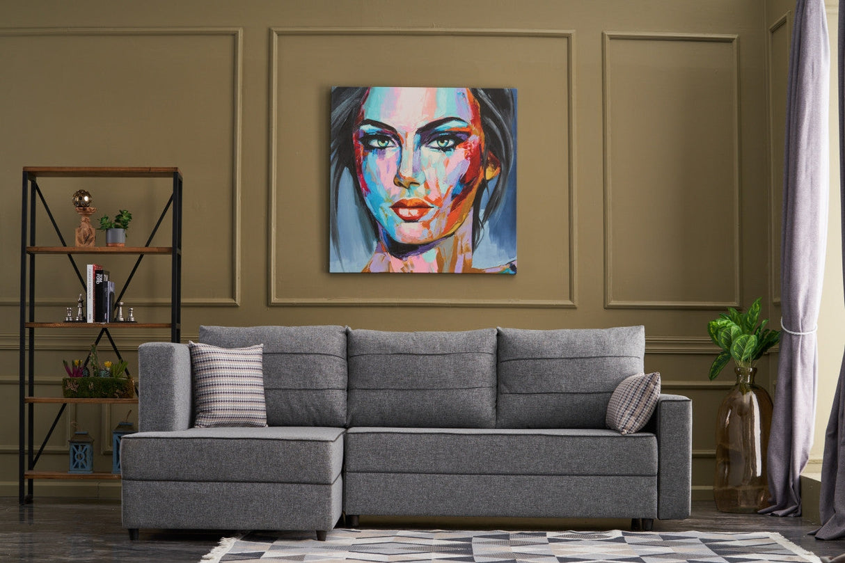 Canapea extensibilă Ece, Colț, Stânga, Diverse culori, 242x90x88 cm - Gri închis | SKU: 825BLC2594 | Canapea extensibilă Ece, Colț, Stânga, 242x90x88 cm, varianta Gri închis, produs pentru amenajarea locuinței, disponibil online în România la CasaMob