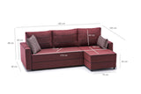 Canapea extensibilă Ece, Colț, Dreapta, Diverse culori, 242x90x88 cm - Bordo | SKU: 825BLC2599 | Canapea extensibilă Ece, Colț, Dreapta, 242x90x88 cm, varianta Bordo, produs pentru amenajarea locuinței, disponibil online în România la CasaMob