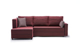 Canapea extensibilă Ece, Colț, Stânga, Diverse culori, 242x90x88 cm - Bordo | SKU: 825BLC2601 | Canapea extensibilă Ece, Colț, Stânga, 242x90x88 cm, varianta Bordo, produs pentru amenajarea locuinței, disponibil online în România la CasaMob