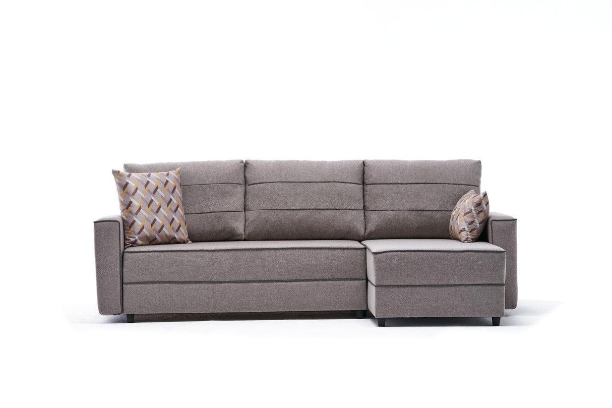 Canapea extensibilă Ece, Colț, Dreapta, Diverse culori, 242x90x88 cm - Crem | SKU: 825BLC2603 | Canapea extensibilă Ece, Colț, Dreapta, 242x90x88 cm, varianta Crem, produs pentru amenajarea locuinței, disponibil online în România la CasaMob