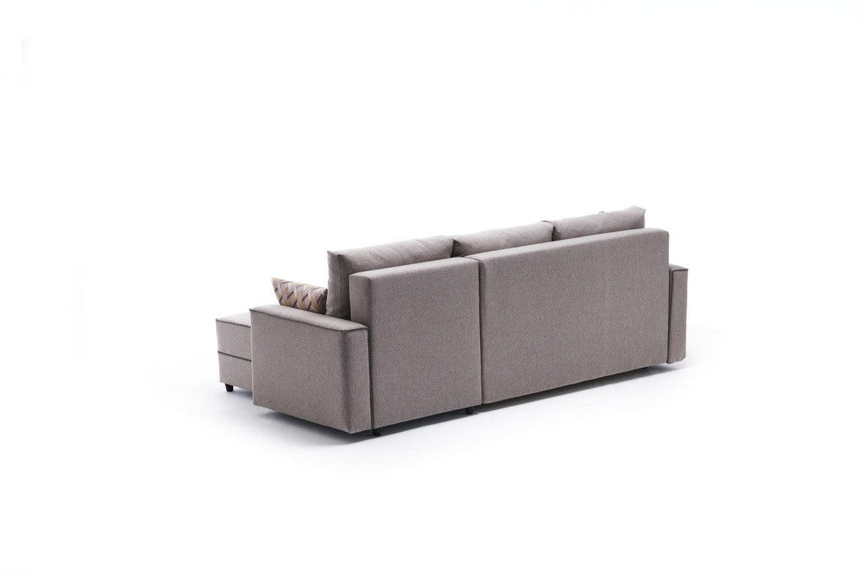 Canapea extensibilă Ece, Colț, Dreapta, Diverse culori, 242x90x88 cm - Crem | SKU: 825BLC2603 | Canapea extensibilă Ece, Colț, Dreapta, 242x90x88 cm, varianta Crem, produs pentru amenajarea locuinței, disponibil online în România la CasaMob