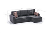 Canapea extensibilă Ece, Colț, Dreapta, Diverse culori, 242x90x88 cm - Crem | SKU: 825BLC2603 | Canapea extensibilă Ece, Colț, Dreapta, 242x90x88 cm, varianta Crem, produs pentru amenajarea locuinței, disponibil online în România la CasaMob
