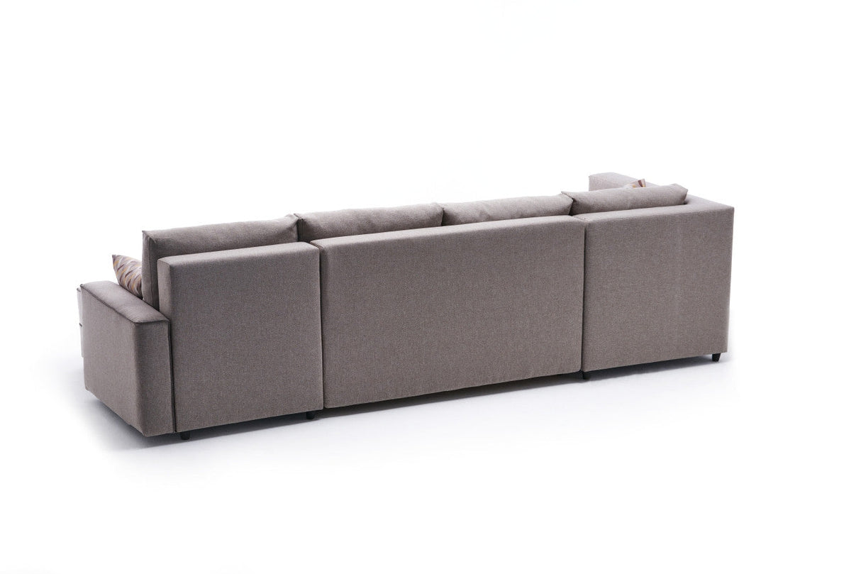 Canapea extensibilă Ece, Colț, Panoramică, Diverse culori, 315x160x88 cm - Crem | SKU: 825BLC2605 | Canapea extensibilă Ece, Colț, Panoramică, 315x160x88 cm, varianta Crem, produs pentru amenajarea locuinței, disponibil online în România la CasaMob