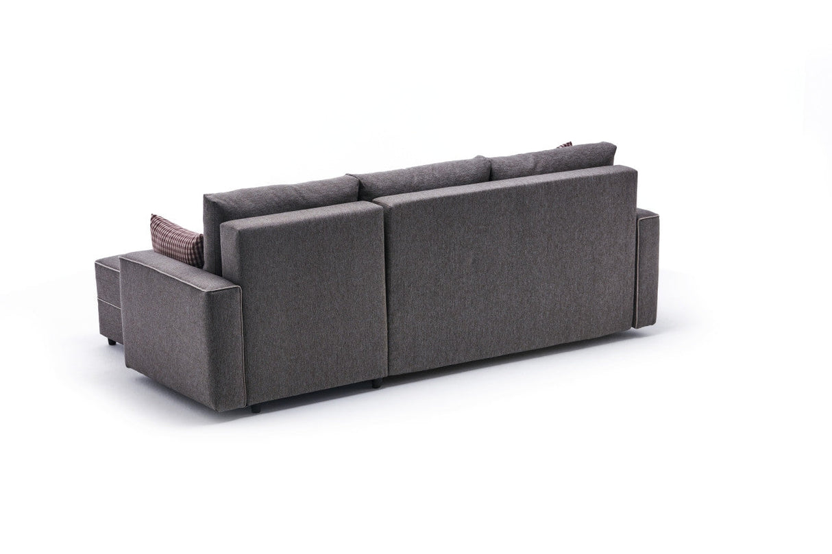 Canapea extensibilă Ece, Colț, Dreapta, Diverse culori, 242x90x88 cm - Maro | SKU: 825BLC2606 | Canapea extensibilă Ece, Colț, Dreapta, 242x90x88 cm, varianta Maro, produs pentru amenajarea locuinței, disponibil online în România la CasaMob