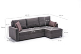 Canapea extensibilă Ece, Colț, Dreapta, Diverse culori, 242x90x88 cm - Maro | SKU: 825BLC2606 | Canapea extensibilă Ece, Colț, Dreapta, 242x90x88 cm, varianta Maro, produs pentru amenajarea locuinței, disponibil online în România la CasaMob