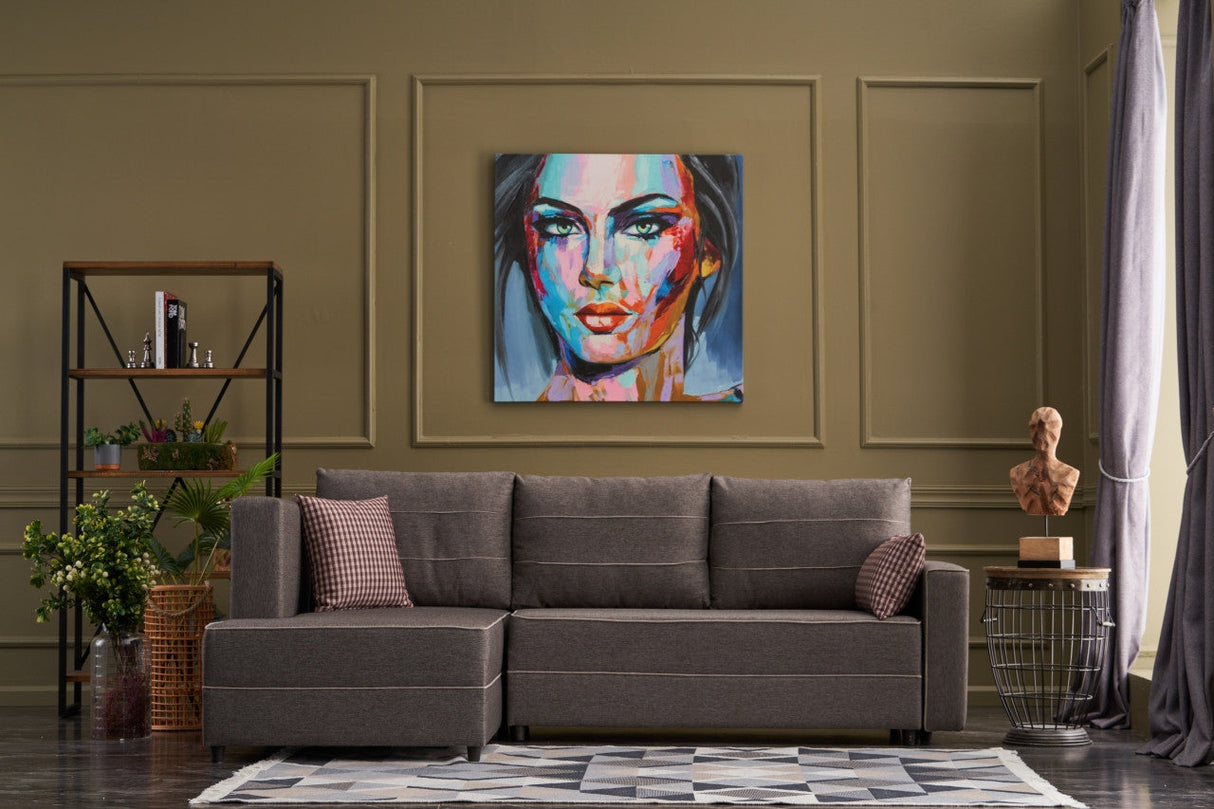 Canapea extensibilă Ece, Colț, Stânga, Diverse culori, 242x90x88 cm - Maro | SKU: 825BLC2607 | Canapea extensibilă Ece, Colț, Stânga, 242x90x88 cm, varianta Maro, produs pentru amenajarea locuinței, disponibil online în România la CasaMob