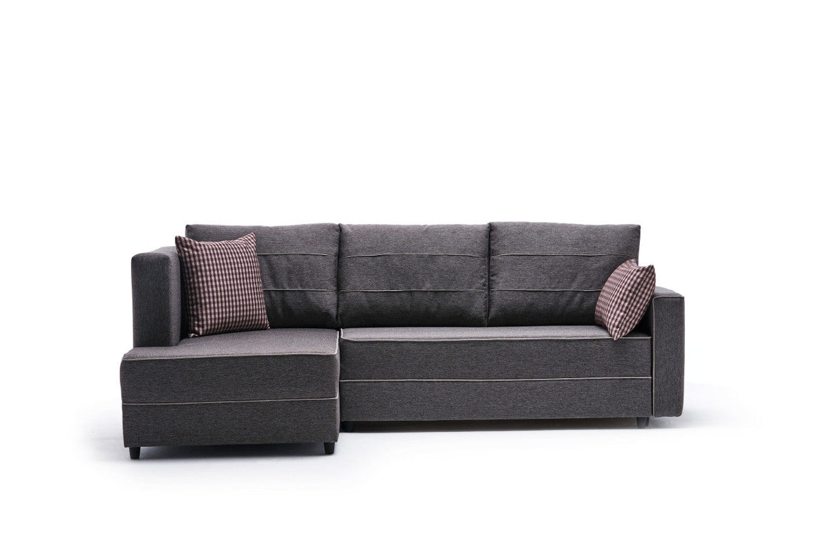 Canapea extensibilă Ece, Colț, Stânga, Diverse culori, 242x90x88 cm - Maro | SKU: 825BLC2607 | Canapea extensibilă Ece, Colț, Stânga, 242x90x88 cm, varianta Maro, produs pentru amenajarea locuinței, disponibil online în România la CasaMob