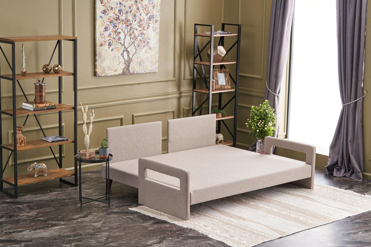 Canapea extensibilă Comfort, 3 piese, Diverse culori, 205x80x80 cm - Crem | SKU: 825BLC2617 | Canapea extensibilă Comfort, 3 piese, 205x80x80 cm, varianta Crem, produs pentru amenajarea locuinței, disponibil online în România la CasaMob