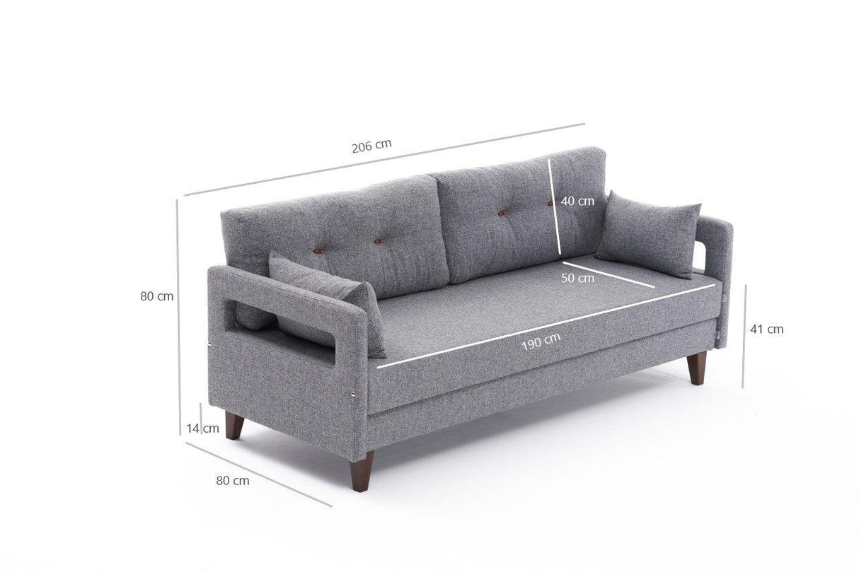 Canapea extensibilă Comfort, 3 piese, Diverse culori, 205x80x80 cm - Crem | SKU: 825BLC2617 | Canapea extensibilă Comfort, 3 piese, 205x80x80 cm, varianta Crem, produs pentru amenajarea locuinței, disponibil online în România la CasaMob