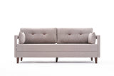 Canapea fixă 3 locuri Comfort, Crem, 206x80x80 cm
